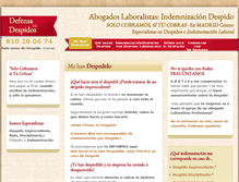 Tablet Screenshot of indemnizaciondespido.com